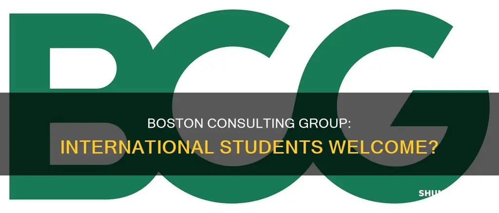 does boston consulting group take international students