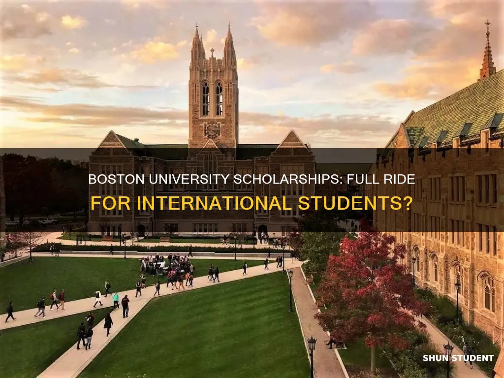 does boston university give full scholarships to international students