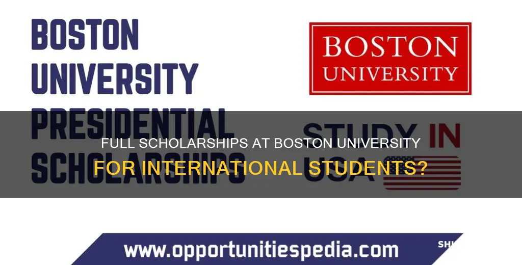 does boston university give full scholarships to international students