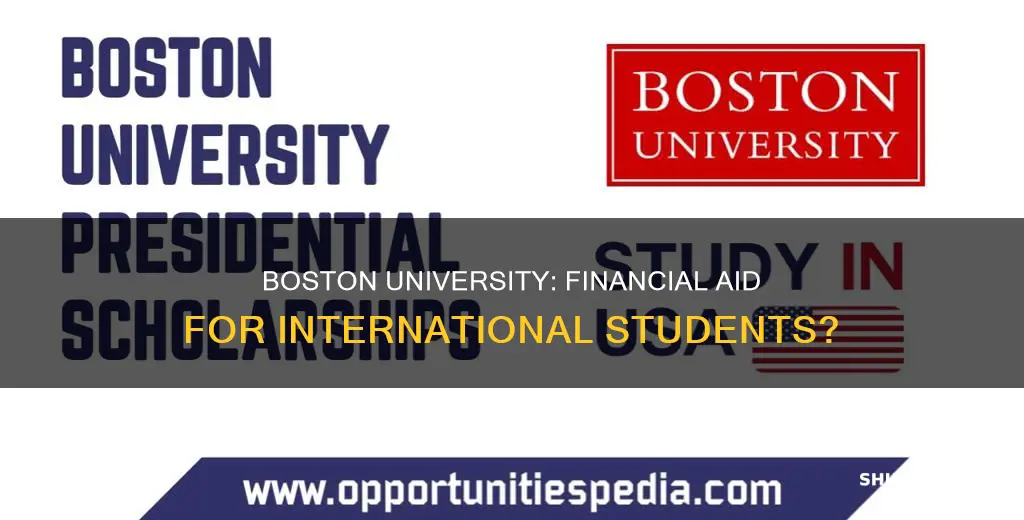 does boston university hopkins give financial aid to international students