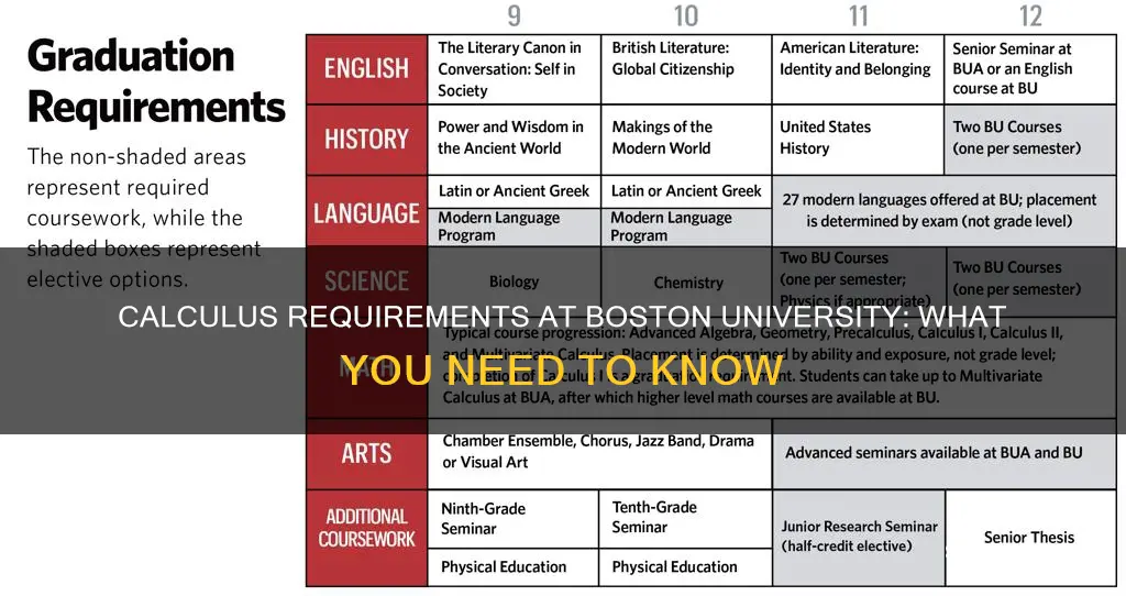 does boston university require students to take calculus