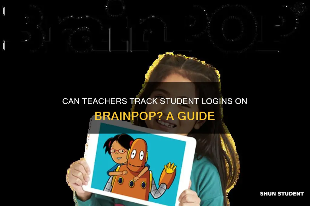 does brain pop allow teacher see which students loged in