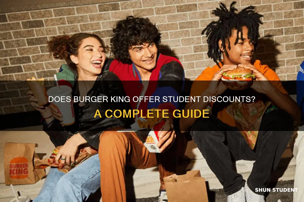 does burger king do student discount