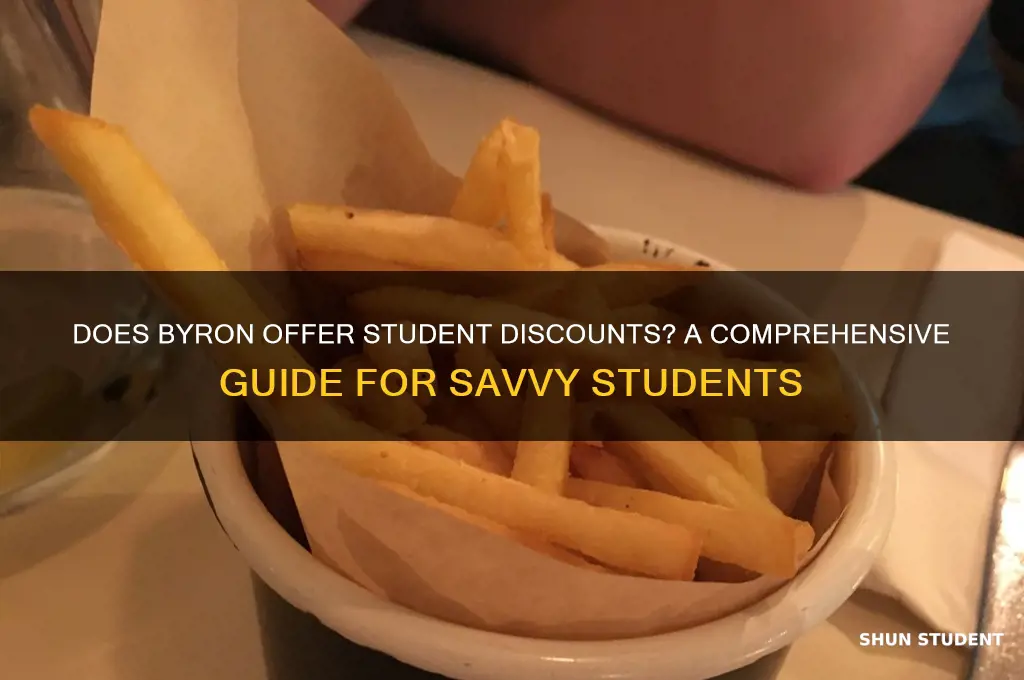 does byron accept student discount