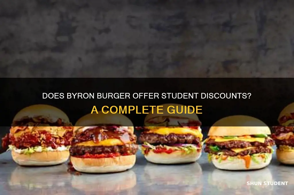 does byron burger do student discount