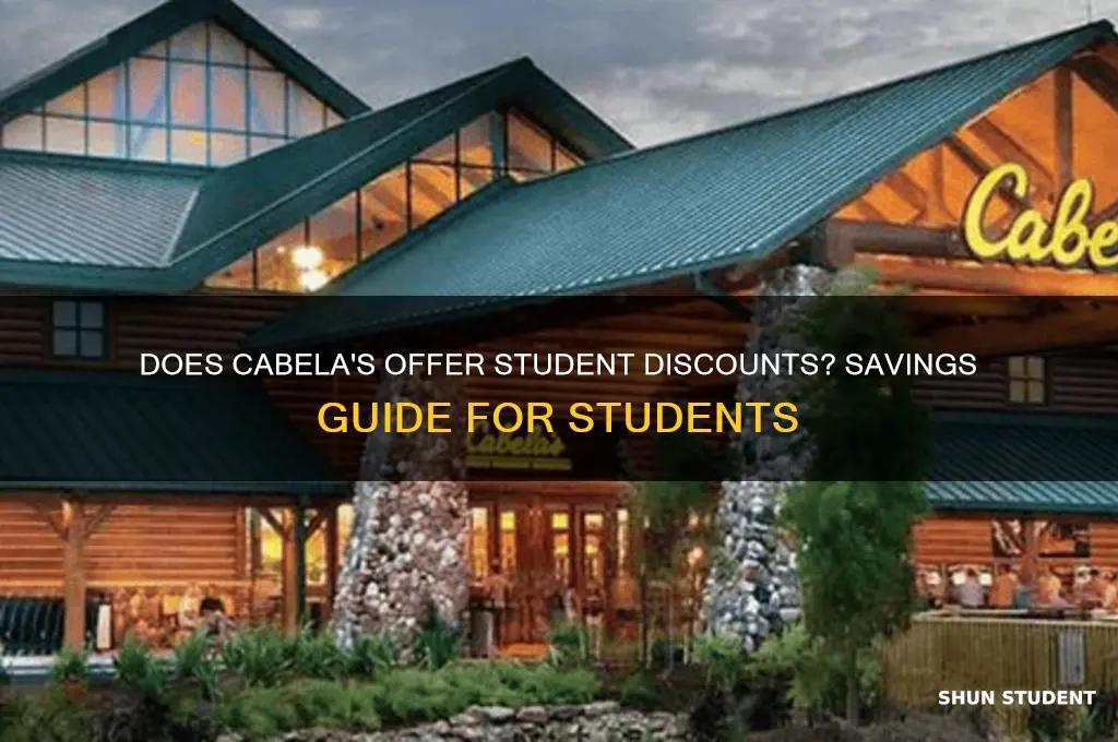 does cabelas have a student discount
