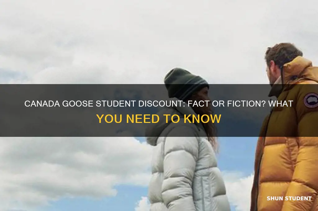 does canada goose do student discount