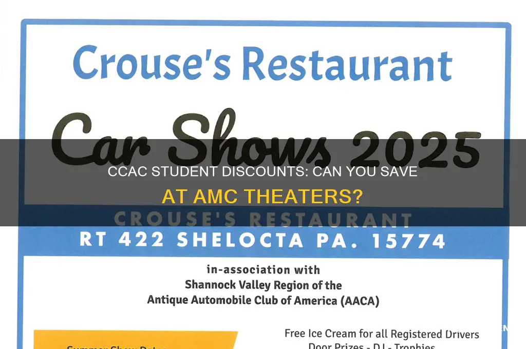 does ccac student get discount to amc