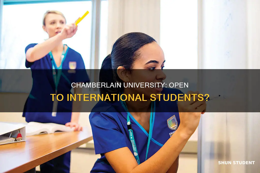 does chamberlain university accept international students