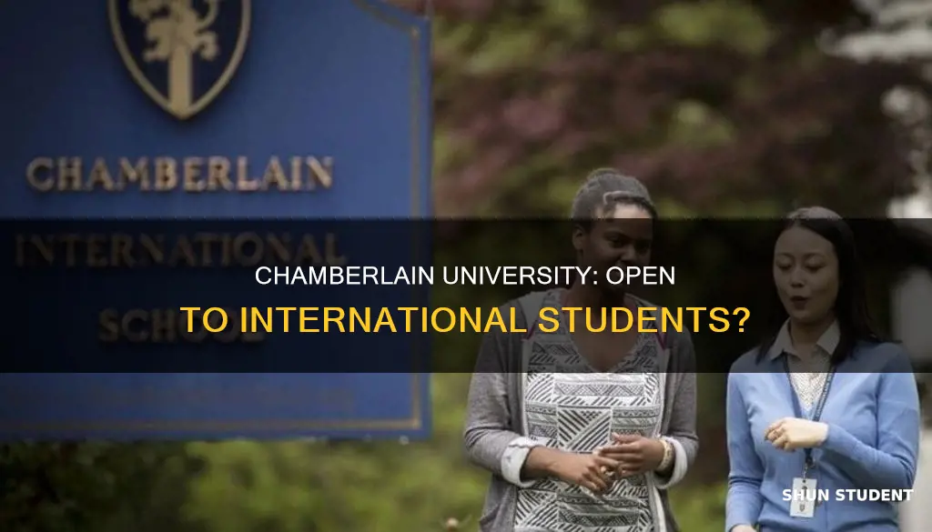 does chamberlain university accept international students