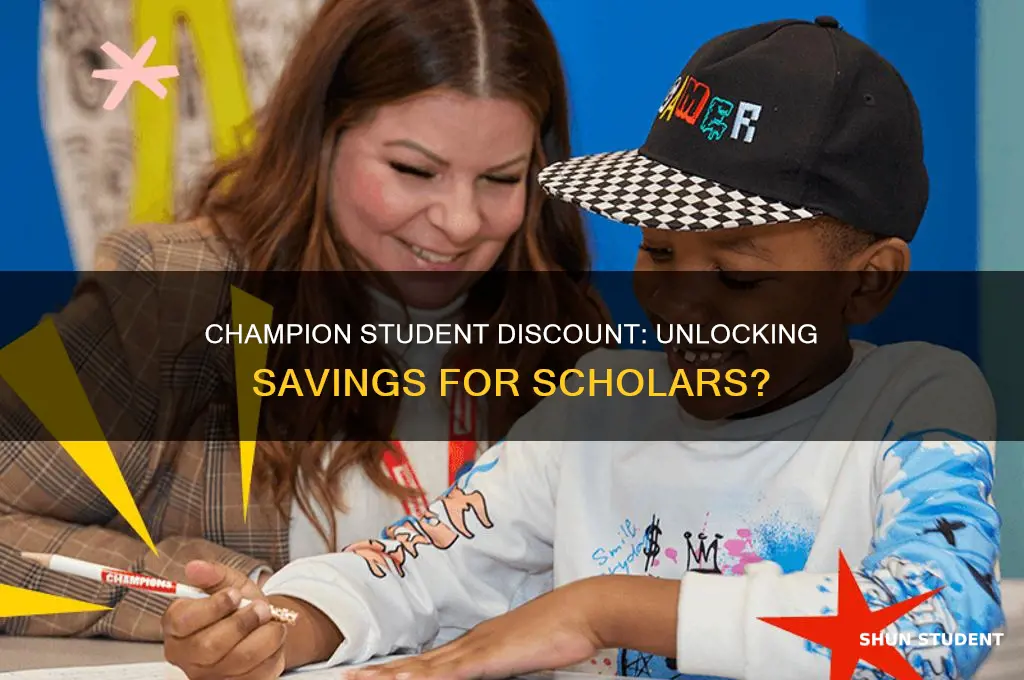 does champion do student discount