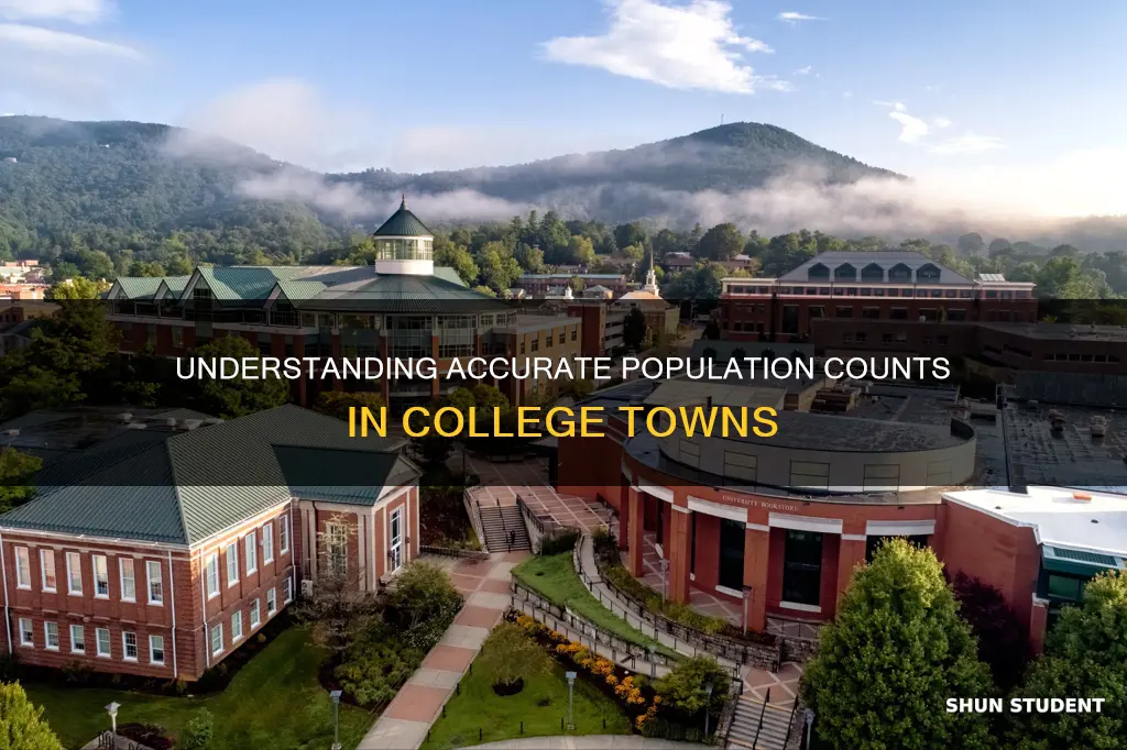 does city or town population include university or college students