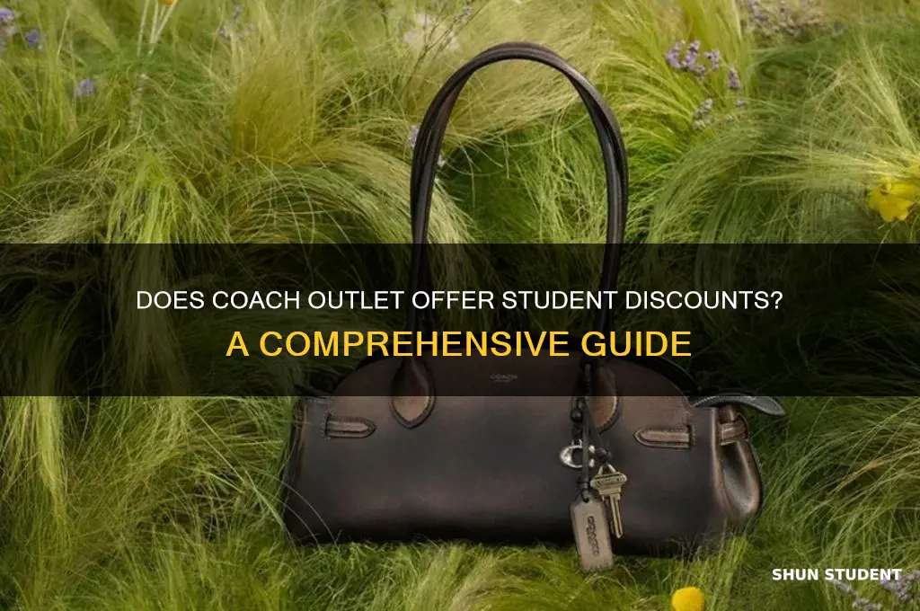 does coach outlet do student discount