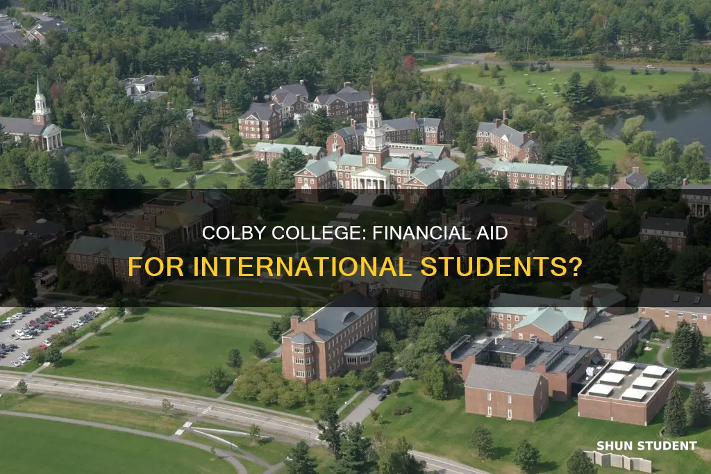 does colby college give financial aid to international students