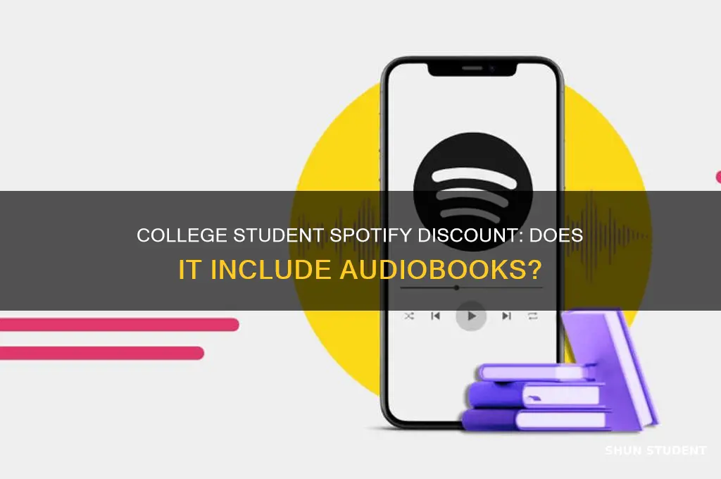 does college student spotify discount have audiobooks