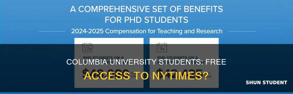 does columbia university students get nytimes for free