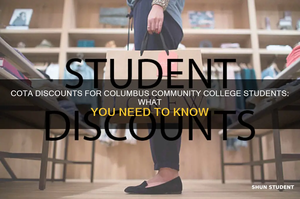 does cota discount columbus community college students