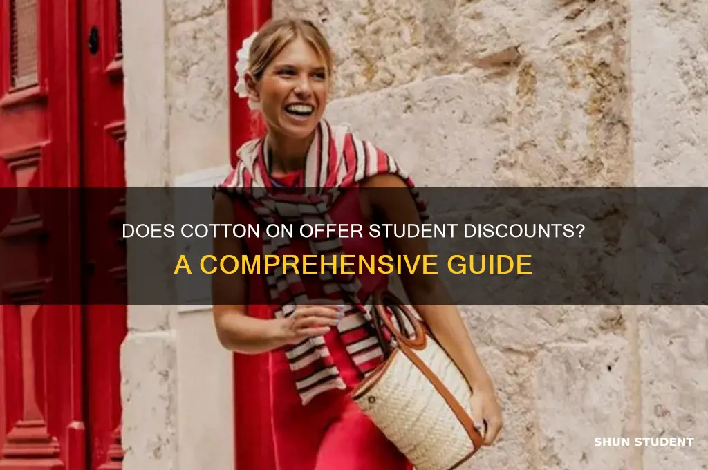 does cotton on do student discount