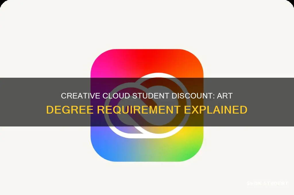does creative cloud student discount require art degree