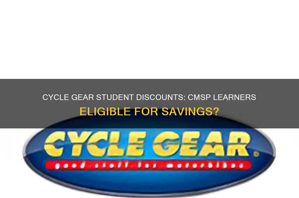 does cycle gear offer discount to students of cmsp