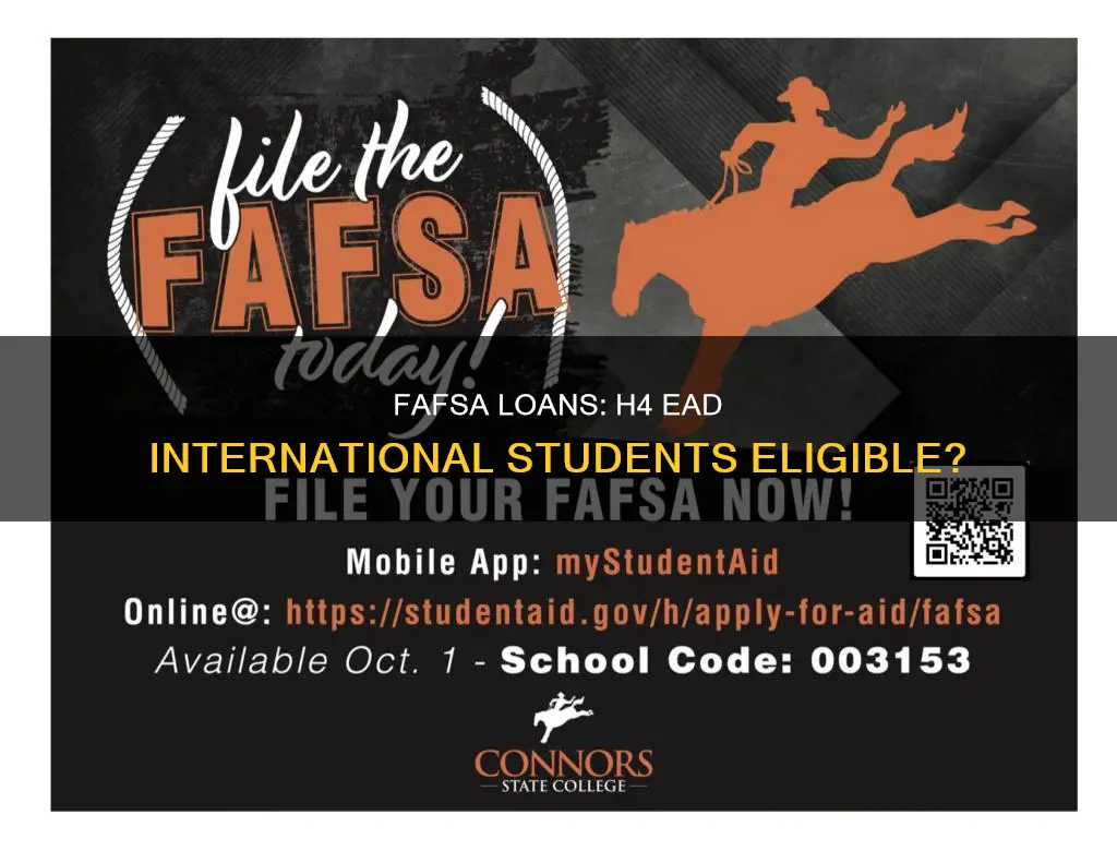 does fafsa givd loan for international students with h4 ead