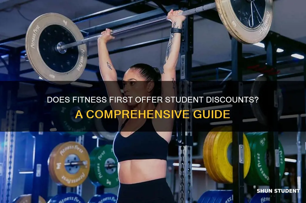 does fitness first do student discount