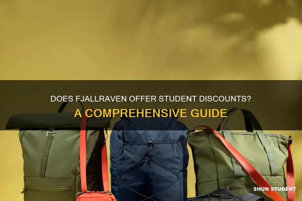 does fjallraven do student discount