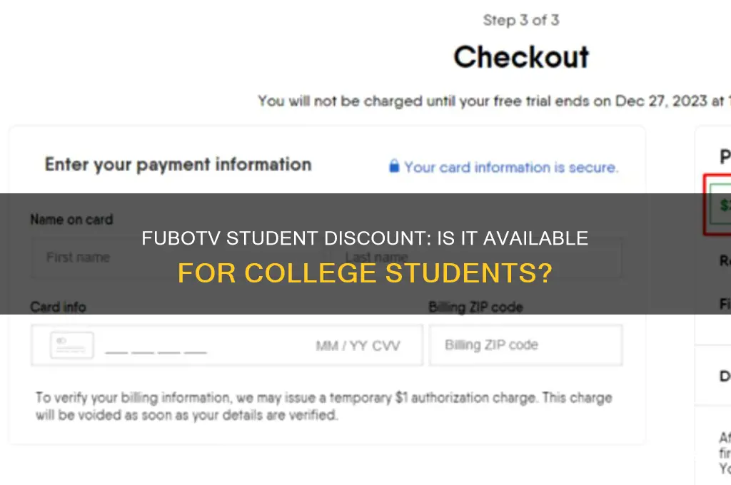 does fubotv have a student discount