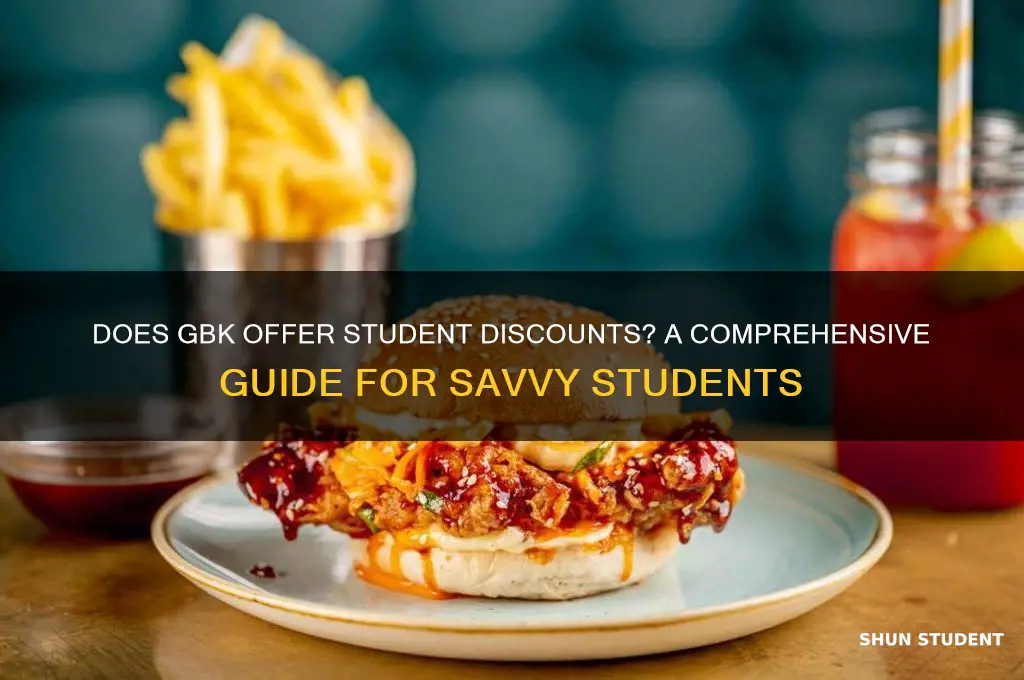 does gbk do student discount