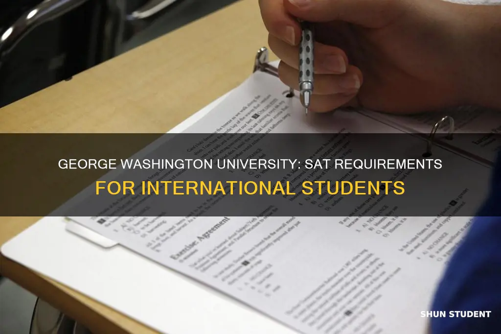 does george washington university require sat for international students