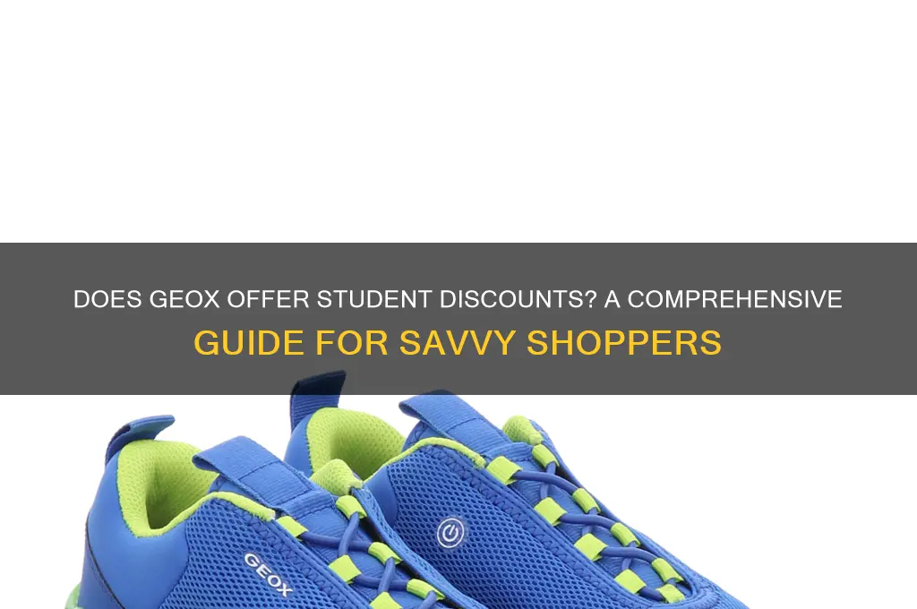 does geox do student discount