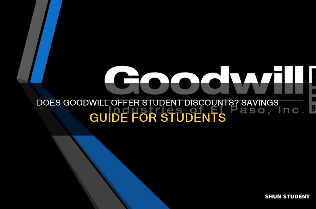 does goodwill do student discount