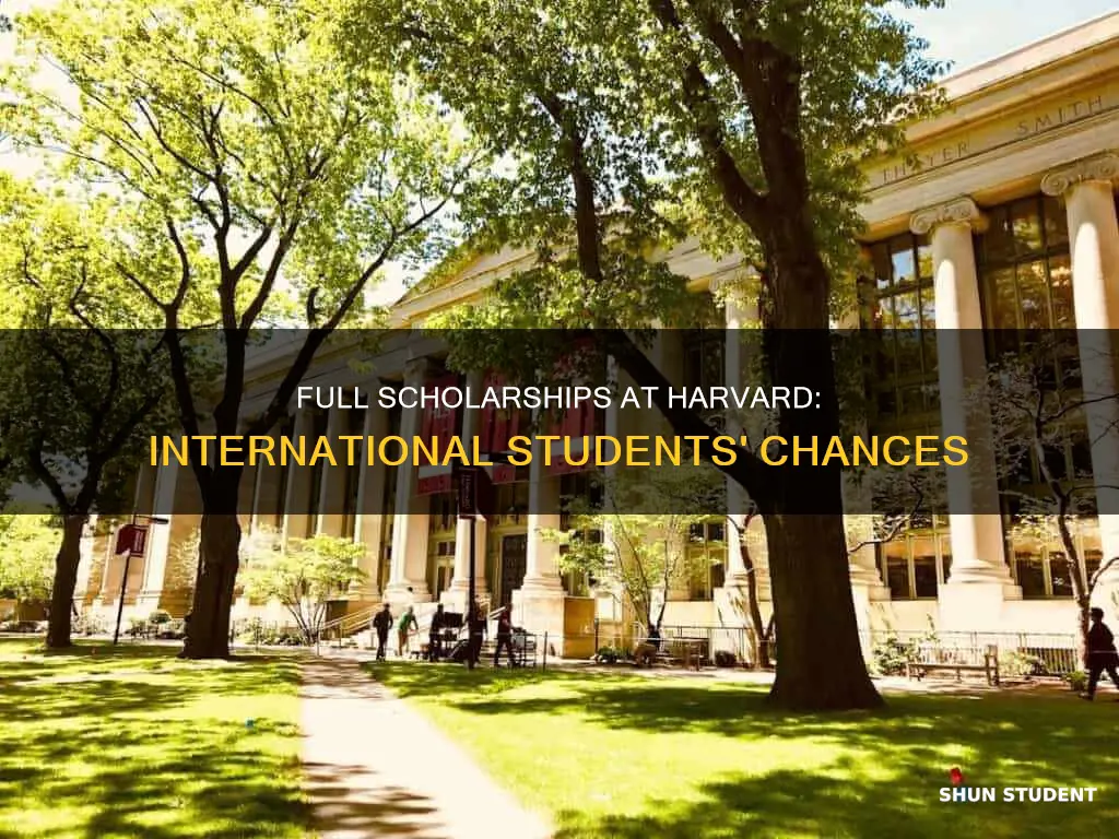does harvard give full scholarships to international students
