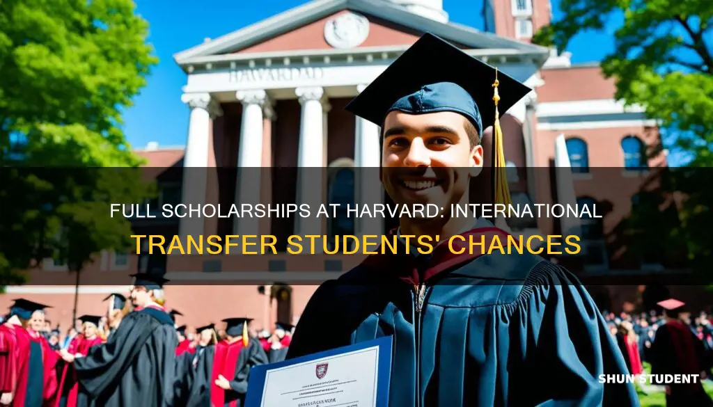 does harvard provide full scholarship to international transfer students