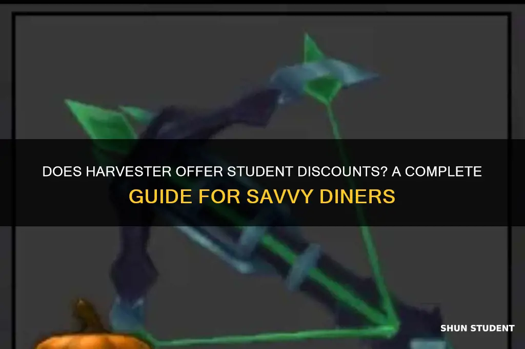 does harvester give student discount