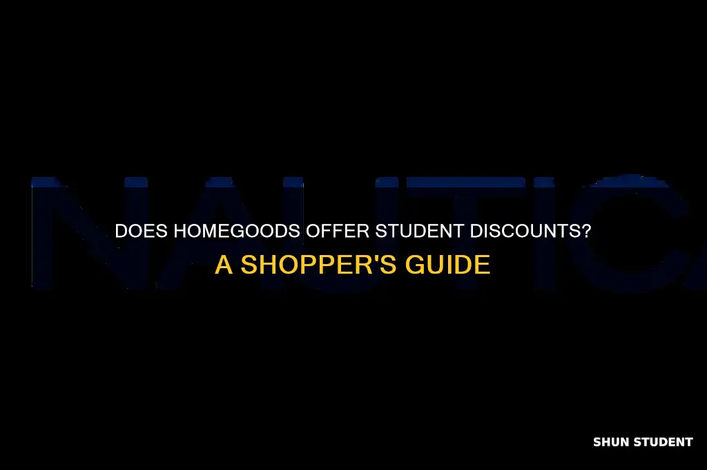 does homegoods do student discount