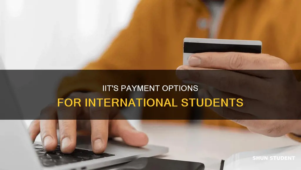 does iit accept cash for international students