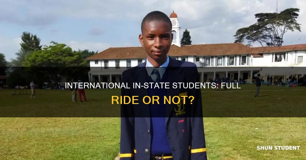 does international instate students get full ride