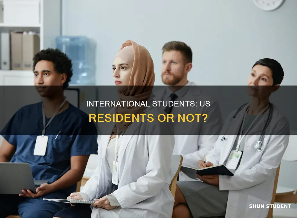 does international student belongs to resident in the us