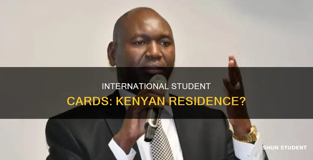 does international student card work as resident card in kenya