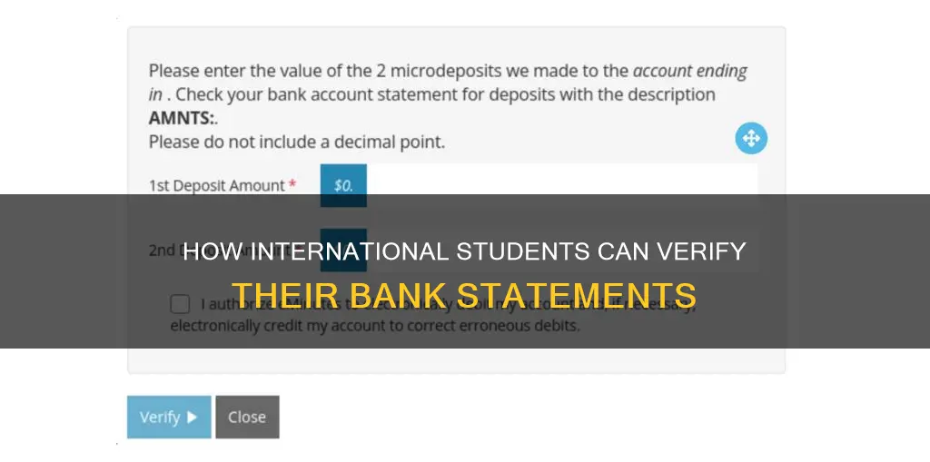 does international student services they verify your bank statement n