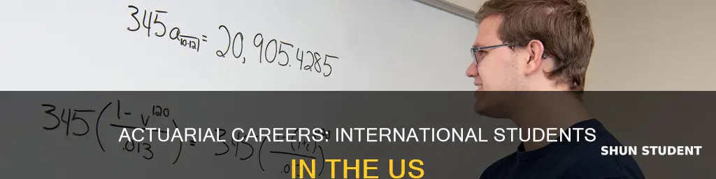 does international students good for actuarial job in us