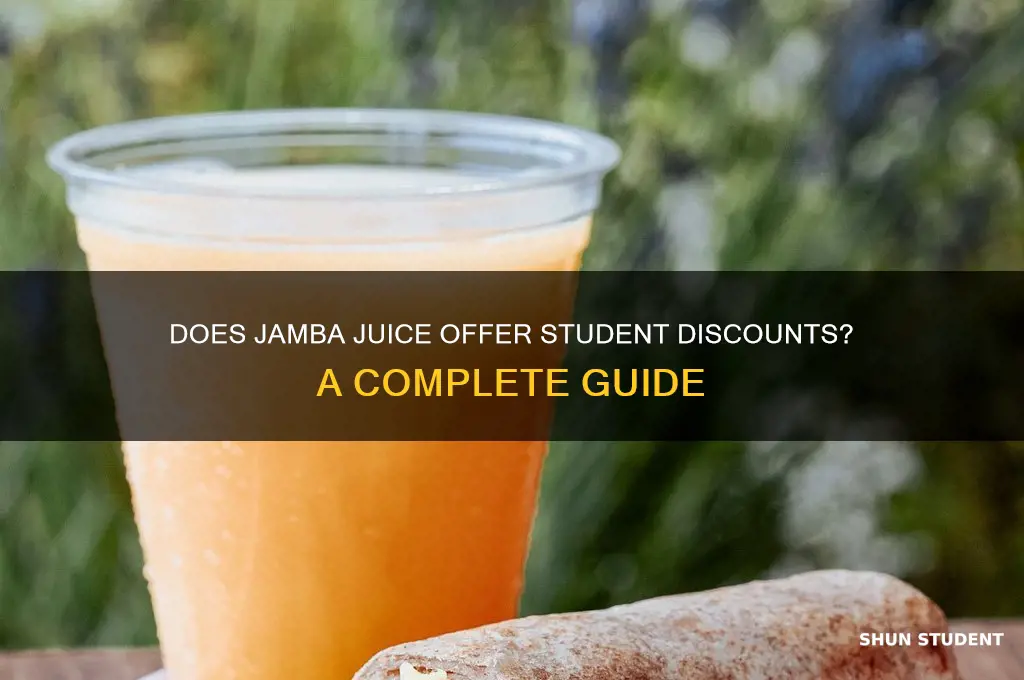 does jamba juice give student discounts