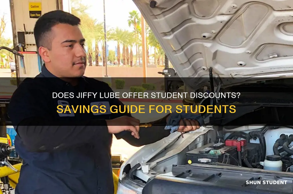 does jiffy lube do student discounts