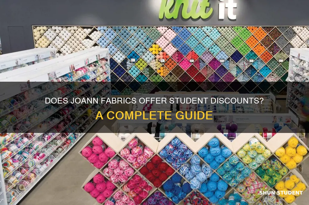 does joann fabrics have a student discount