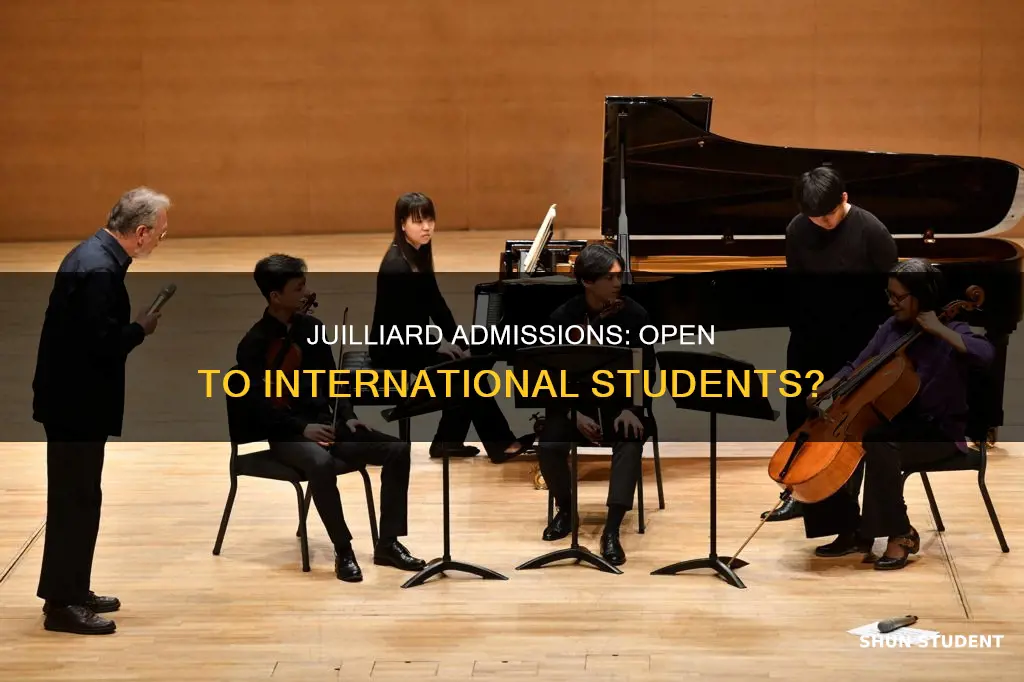 does juilliard accept international students