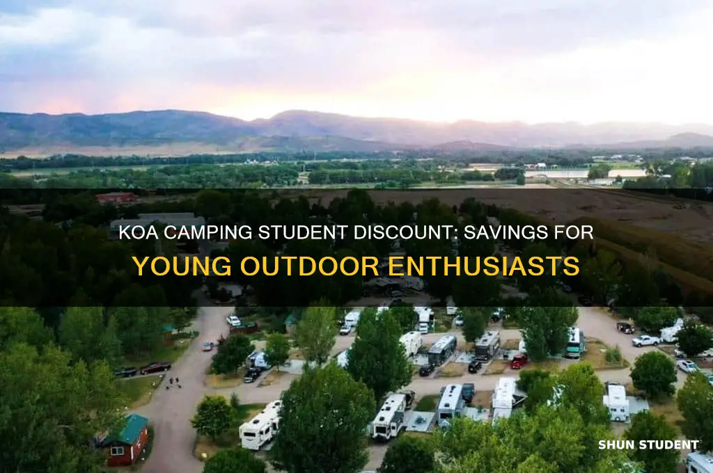 does koa camping discount for student