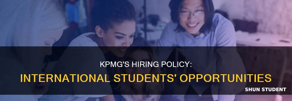 does kpmg hire international students