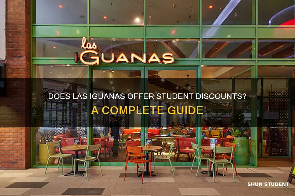 does las iguanas do student discount