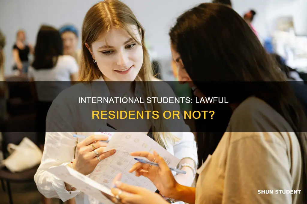 does lawful resident include international students